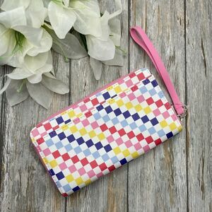 Women's Zip Around Wristlet Wallet Bag Purse